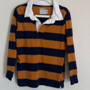 Cat & Jack Navy and Orange Striped Kids Shirt